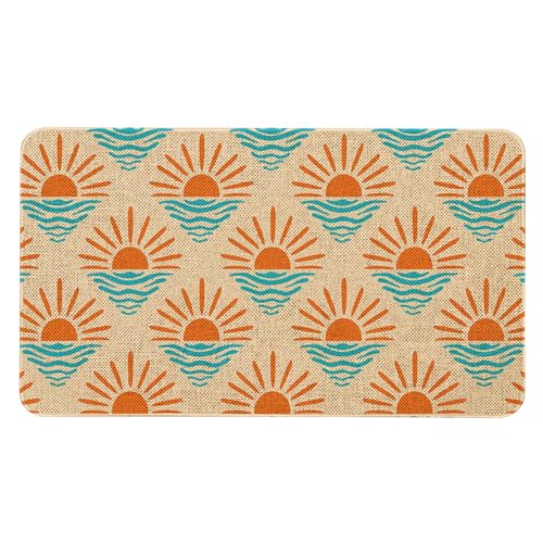 Boho Sunshine Kitchen Mats Non Slip Farmhouse Kitchen Rugs Bohemia Home Decor Low-Profile Washable Floor Mat 30x17 Inch - color: Boho Kitchen Mat-03, size: 30x17 inch