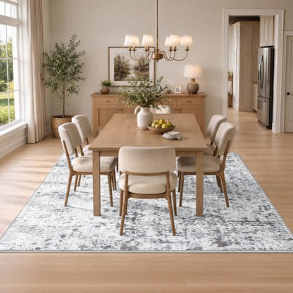 HOOBRO 5 x 7 Area Rugs Washable, Living Room Rugs, Non-Slip Rug - color: Beige Gray, size: 5' x 7' (Rectangular)