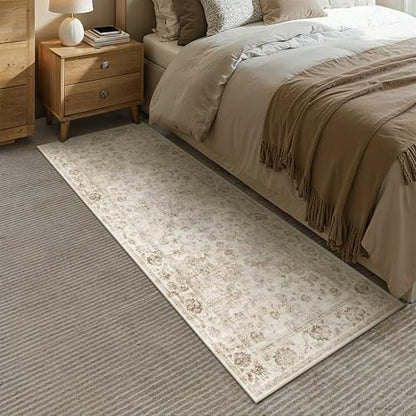 Washable Neutral Beige Kitchen Runner Rug Set of 3 - color: Neutral | Beige, size: 20"x32"+20"x48"+20"x59"