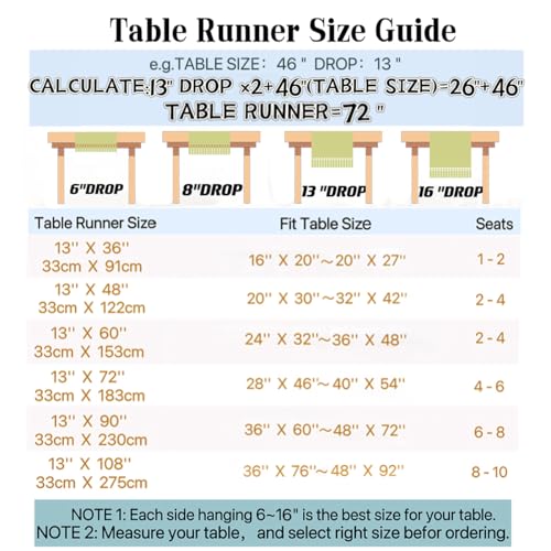 Wracra Rustic Linen Table Runner,Light Coffee Table Runners 108 inches Long - color: Light Coffee, size: 13"×108"