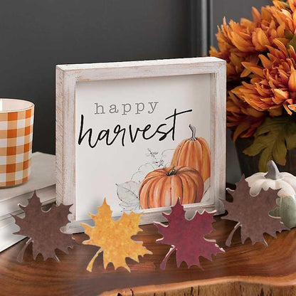 6PCS Fall Leaves Tiered Tray Decor Wooden Leaf Decorations for Home