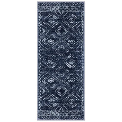 KILOCOCO Washable Runner Rug 2x5 ft Non Slip Hallway Runners, Dark Blue - color: Dark Blue, size: 2' x 5' (Runner)