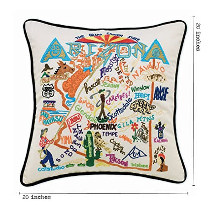 Catstudio Arizona Hand Embroidered Pillow, Decorative Throw Pillow - color: Arizona