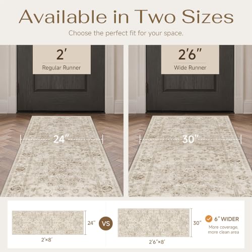 2 Piece Beige Neutral Kitchen Rug Set - color: Neutral | Beige, size: 24"x36"+30"x96"