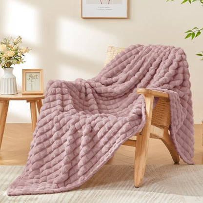 BEDELITE Berry Purple Fleece Throw Blanket for Couch, 50x60 Inches - color: Berry Pulple, size: Throw(50"x60")