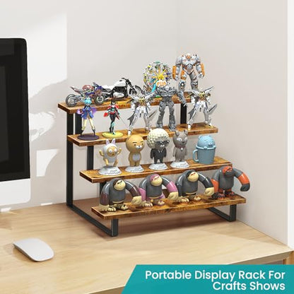 ELITEROO Wooden Display Riser Stand, Tiered Perfume Cologne Organizer Stand