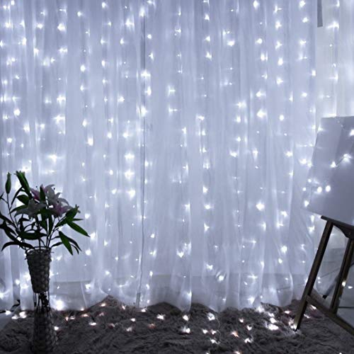 TORCHSTAR 9.8FT × 9.8FT Window Curtain Light, Pure White