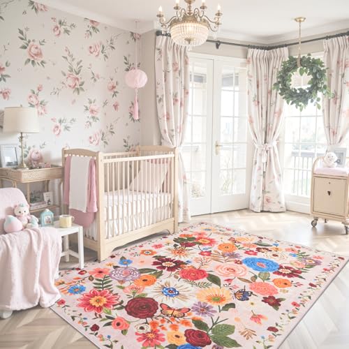 Blush Area Rug 5x7 for Bedroom Living Room - color: Blush Beige, size: 5' x 7' (Rectangular)