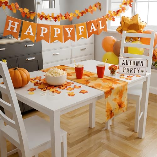 Thanksgiving Decorations - Fall Leaves Table Runner - color: Fall Leaves