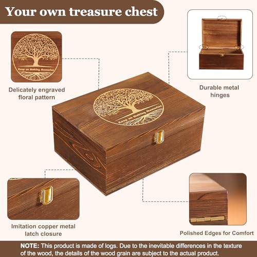 Wooden Keepsake Box Large Tree of Life - Decorative Memory Boxes