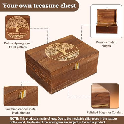 Wooden Keepsake Box Large Tree of Life - Decorative Memory Boxes
