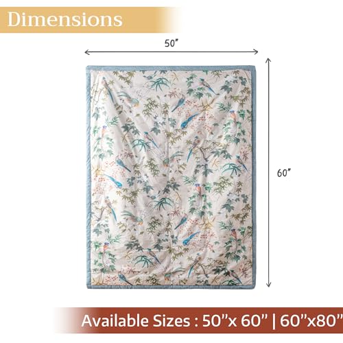 Maison d' Hermine Throw Blanket for Couch Lightweight Soft (50''X60'') - color: 002 - Hokuzai - Grey, size: 50"x60"