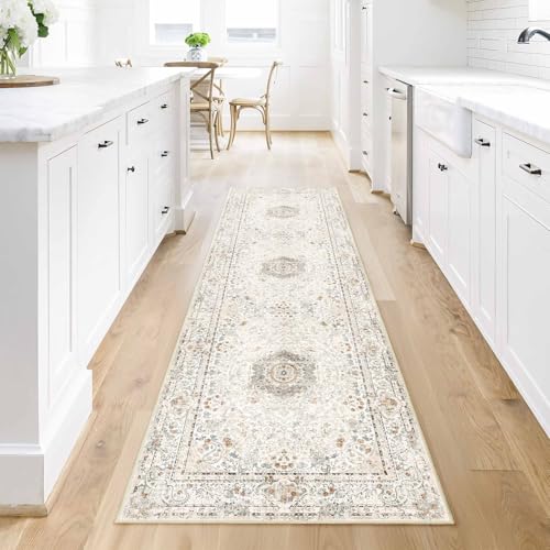 Washable Runner Rug 2x8,Long Boho Rug Runners for Hallways - color: Beige, size: 2'x8'
