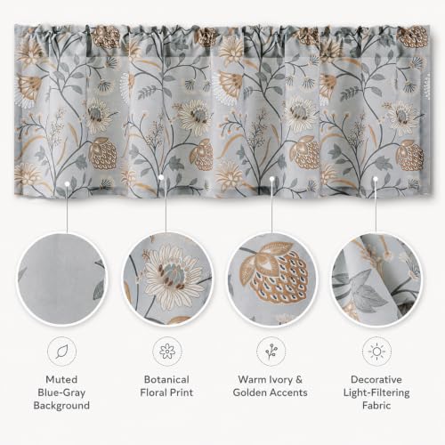 Leeva Linen Textured Kitchen Valances for Windows, 52 x 18, 1 Panel - color: *M11, size: 52"W x 18"L (Pack of 1)