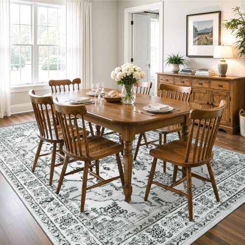 Arenarug 8x10 Washable Area Rug for Living Room, Light Grey - color: Light Grey, size: 8' x 10' (Rectangular)