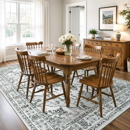 Arenarug 8x10 Washable Area Rug for Living Room, Light Grey - color: Light Grey, size: 8' x 10' (Rectangular)