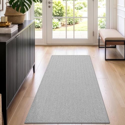 LUMI Ultra Thin Runner Rug for Hallway 2'x6', Entryway Rug, Light Gray - color: Gray - Light, size: 2' x 6' (24"x72")