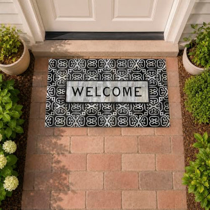 Stupell Industries Urban Farmhouse Welcome, 30 x 18 - color: Welcome Lettering Doormat