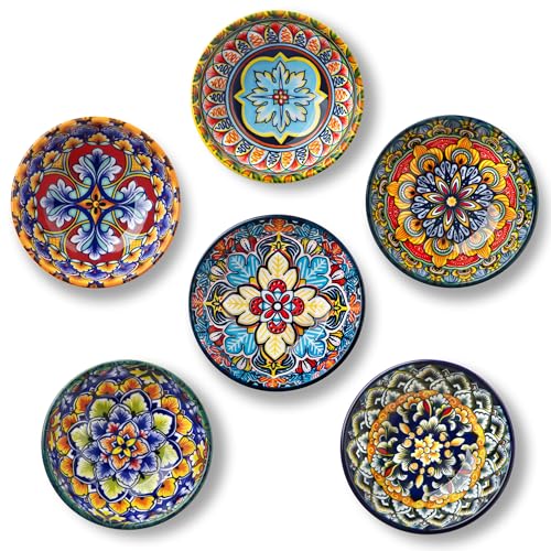 vancasso SIMI 2.7 Oz Ceramic Dipping Bowls Set of 6, Bohemian Sauce Bowls
