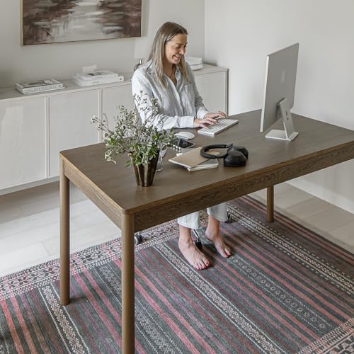 Vibe Stripe 5' x 8' Rust Red & Clay Area Rug - Persian-inspired design - size: 5' x 8' (Rectangular)