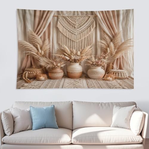 Bgdfhk Geometric Macrame Rug Decorative Wall Tapestry 60"x90", Soft Polyester Lightweight Tapestry Blanket for Bedroom Living Room Dorm Apartment Home Decor - color: Geometric Macrame Rug, size: 90"L x 60"W
