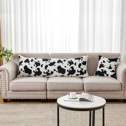 SOCHOW Body Pillow Cover 21x54 Inches, 1 Pack, Black/White - color: Black/White, size: 54" x 21" (Pack of 1)