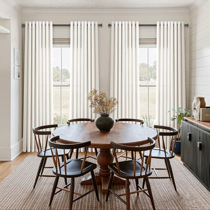Jowels Natural Linen Grommet Curtains 84 Inch Long 2 Panels for Living Room - color: Natural, size: 52"W x 84"L (Pack of 2)