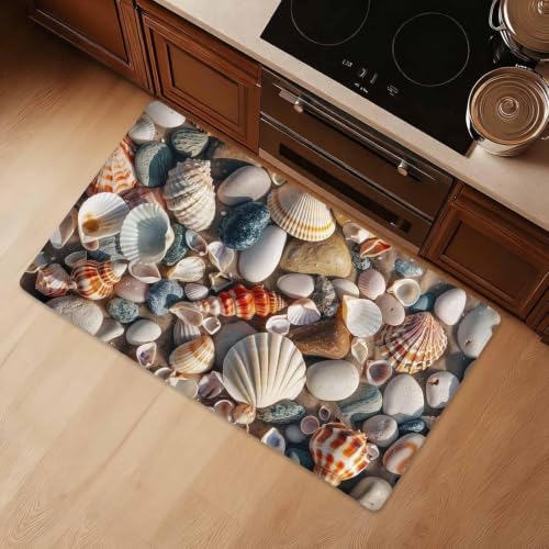 Kitchen Floor Mat 36x20in Waterproof Anti-Fatigue Kitchen Mats - color: Sea Shell