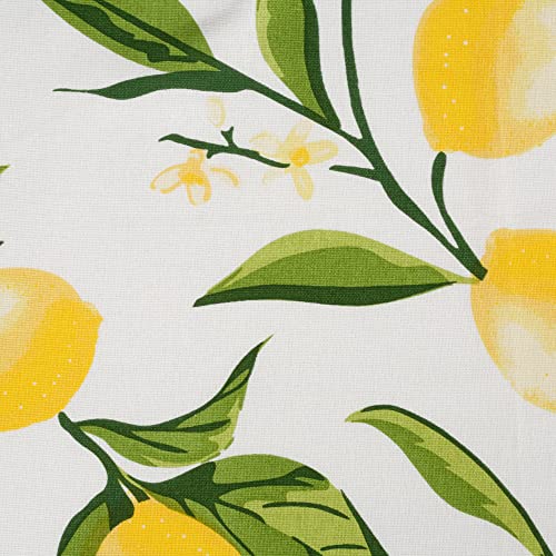 DII Lemon Bliss Tabletop Collection, Tablecloth, 70" Round - size: 70" (Round)
