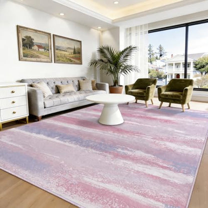 8x10 Area Rugs for Living Room, Modern Abstract Rugs Pink - color: Pink, size: 8' x 10' (Rectangular)