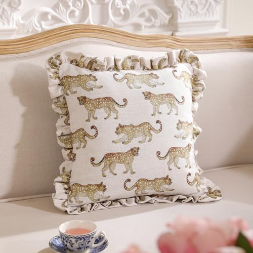patdrea Designer Vintage Linen Throw Pillow Cover,18"x18",Set of 2-Fromm C - color: Fromm C, size: 18" x 18" (Pack of 2)