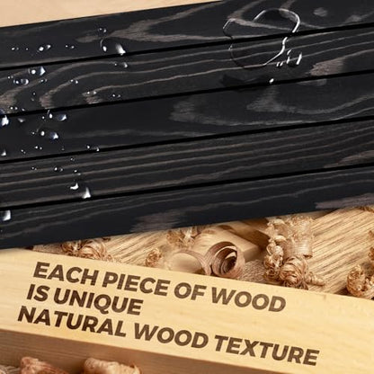 36x6.8x1.6in Slanted Solid Wood Floating Wall Shelves 2-Pack Black - color: Black, size: 36"-Set of 2