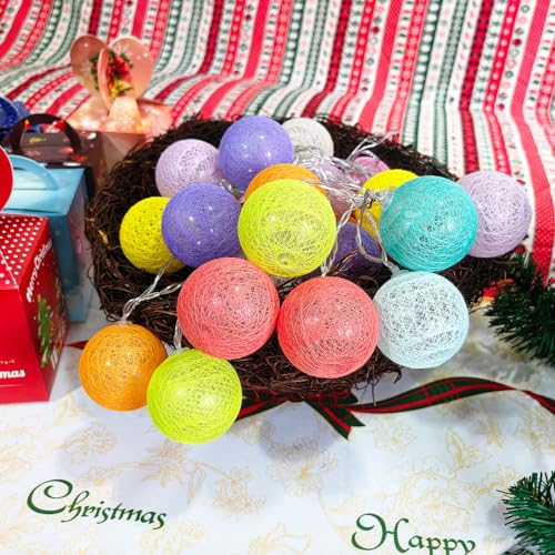 Gardeningwill 3M/10Ft 30 Mixed Color Ball LED Xmas Wedding Battery Operated String Fairy Light - color: Mixed Color