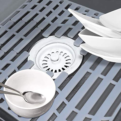 NICE DAY Sink Mat, Sink Protectors for Kitchen Sink Skid Resistance PVC Free Silicone Sink Mat, Small 12.8" x 11.3" - size: 12.8" x 11.3"