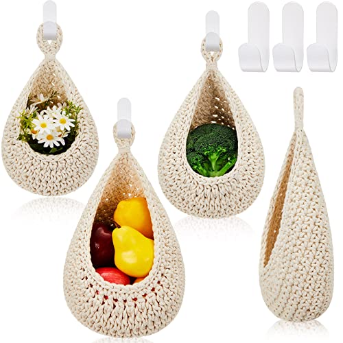 Honeydak 3 Hanging Baskets, Cream, Classic Teardrop - color: Cream, style: Classic Teardrop