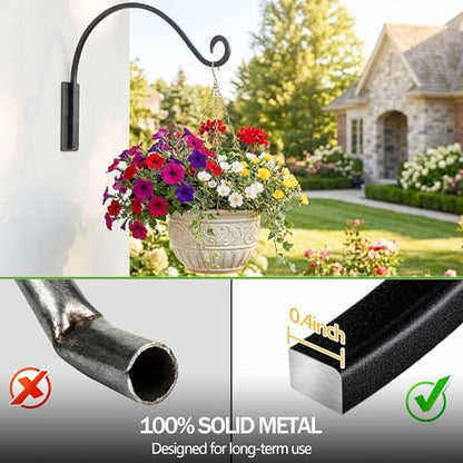 Lifyzoon Heavy Duty Plant Hanger Bracket Outdoor (22"/Black) - size: 1A-22 Inch