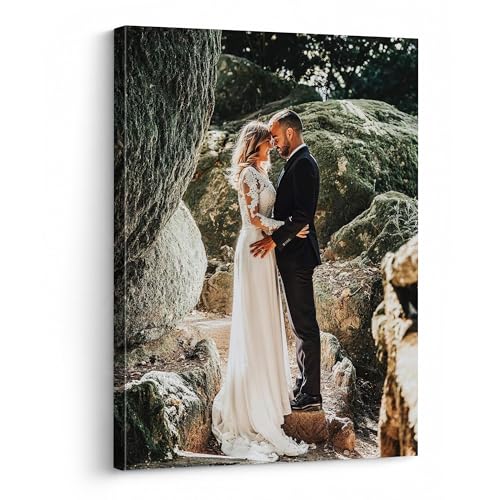 P&L ART. Personalized Custom Canvas Prints: Photo On Canvas Transform Your Photos into Stunning Framed Wall Art Digitally Printed Photo To Canvas Ideal for Home Decor Gifts Keepsakes 12X18 - color: Artist Wrapped Canvas, size: 12"L x 18"W