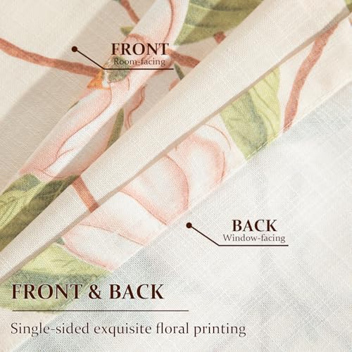 Leeva Linen Look Floral Window Valance, Rod Pocket, 52 x 18, 1 Panel - color: C1, size: 52"W x 18"L (Pack of 1)
