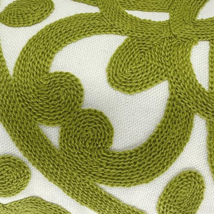 Alysheer Boho Embroidered Lumbar Throw Pillow Cover 12"x 20",1pc Chartreuse - color: Chartreuse Green, size: 20" x 12" (Pack of 1)