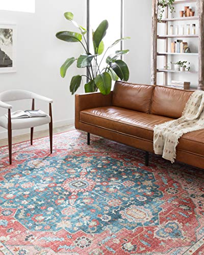 Loloi Skye Brick/Ocean 2'-0" x 5'-0" Accent Rug - color: Brick / Ocean, size: 2' x 5' (Rectangular)