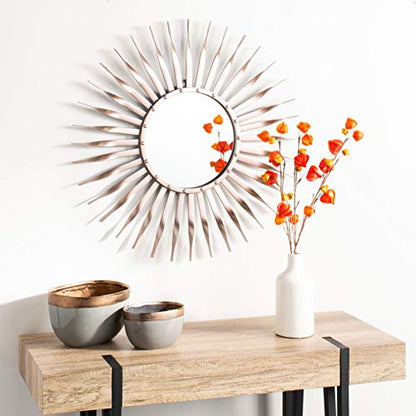 SAFAVIEH Home Marlene Rose Gold Sunburst 28-inch Decorative Accent Mirror
