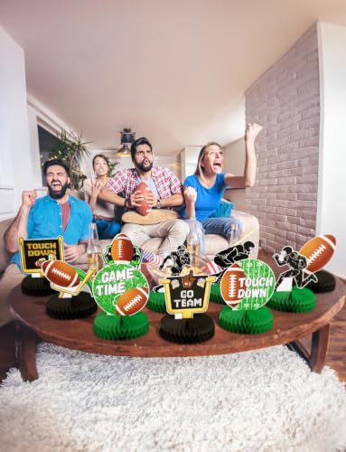 10Pcs Football Party Decorations, Football Centerpieces for Table - style: Football Party