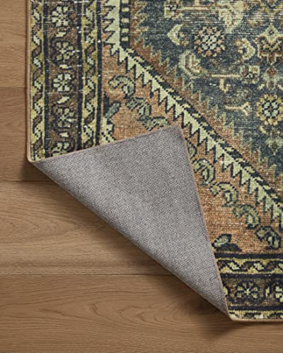 Loloi Magnolia Home Banks Denim/Clay 2'-0" x 5'-0" Accent Rug - color: Denim / Clay, size: 2' x 5' (Rectangular)