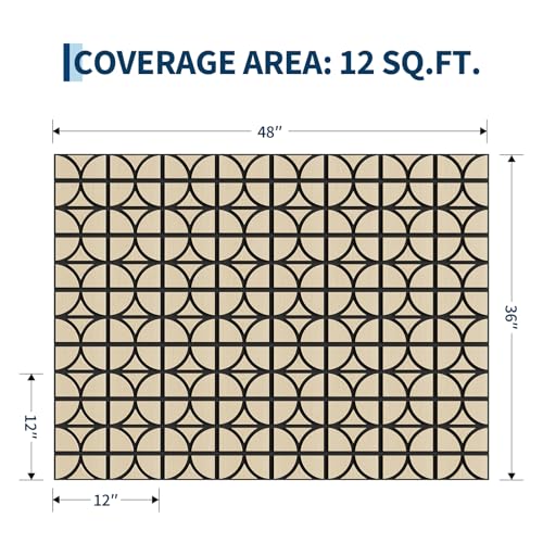 Garvee 3D Acoustic Wood Panels, 12" x 12" Sound Absorbing Wall Panels - color: 12 pcs-Walnut