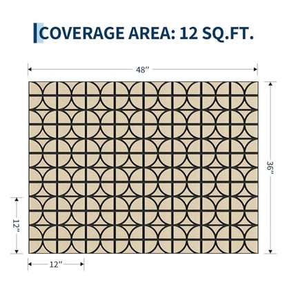 Garvee 3D Acoustic Wood Panels, 12" x 12" Sound Absorbing Wall Panels - color: 12 pcs-Walnut