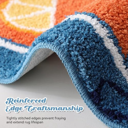TRUEDAYS Sardine Bath Mat, Cute Bath Mat for Bathroom 20x30 Inch, Blue - color: Blue, size: 20x30 inches (Rectangular)