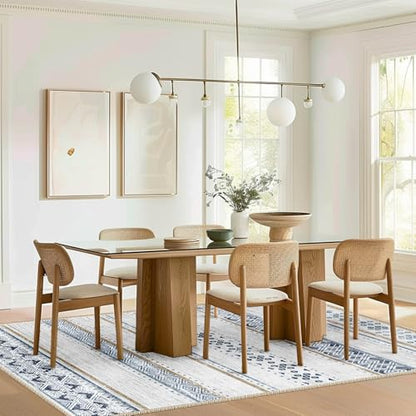 3x5 Washable Area Rugs for Living Room Boho Bathroom Rug Blue/Brown - color: Blue/Brown, size: 3' x 5' (Rectangular)