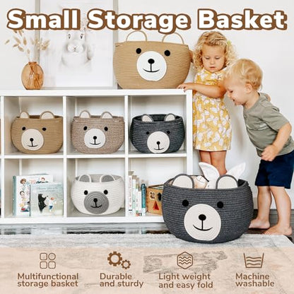 CherryNow Baby Basket for Gifts Empty, Cute Bear Design, Brown - color: Brown, size: 10.5"D x 8.5"H