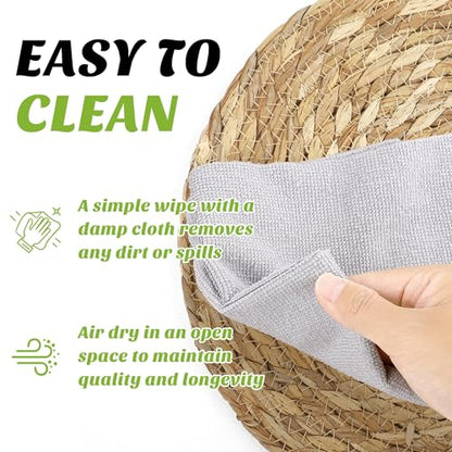 Kochorie 6 Pcs Round Woven Placemats 12 Inch Rattan Table Charger Plates - size: 12 Inch