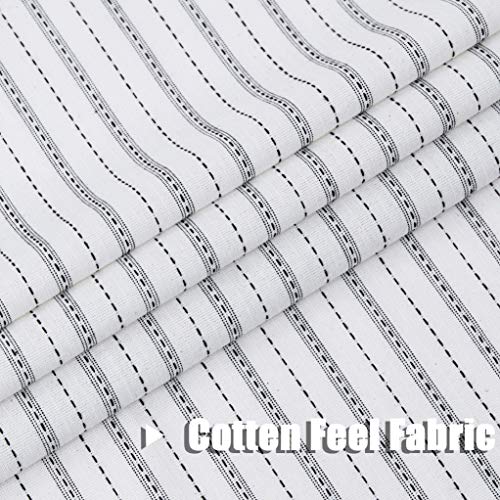 SXZJTEX Black White Striped Valance Curtain Kitchen Bathroom 54W x 15L - color: Black, size: 54"W x 15"L (Pack of 1)
